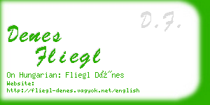 denes fliegl business card